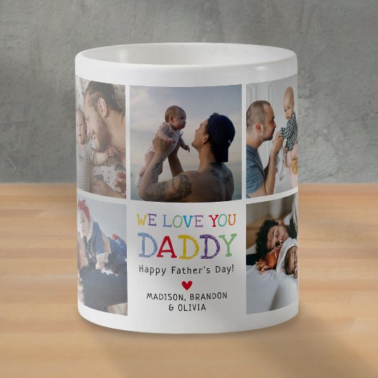Wir Liebe Sie Daddy Foto Collage Kaffee Tasse