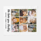 Wir Liebe Sie Daddy Foto Instagram Collage Fleecedecke (Vorderseite (Horizontal))