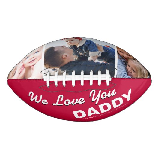 Wir Liebe Sie Daddy FotoCollage Football (Vorderseite)