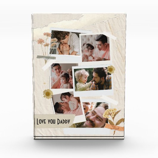 Wir Liebe Sie Daddy FotoCollage Fotoblock (Vorderseite)