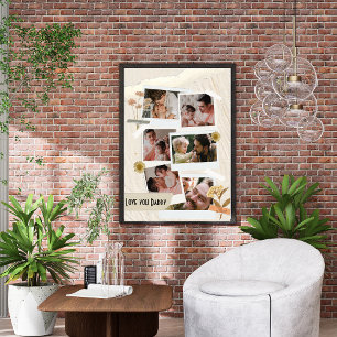 Wir Liebe Sie Daddy FotoCollage Fotodruck
