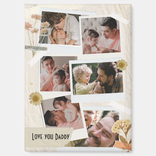 Wir Liebe Sie Daddy FotoCollage Magnet (Vorderseite)