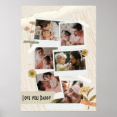Wir Liebe Sie Daddy FotoCollage Poster (Vorne)