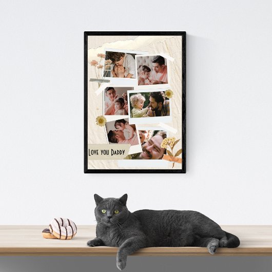 Wir Liebe Sie Daddy FotoCollage Poster