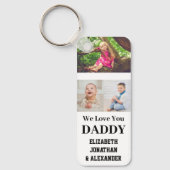 Wir Liebe Sie Daddy FotoCollage Schlüsselanhänger (Vorderseite)