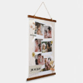 Wir Liebe Sie Daddy FotoCollage Wandteppich Mit Holzrahmen (Gewinkelt)