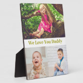 Wir Liebe Sie Daddy Gold Script Foto Collage Fotoplatte (Seite)