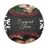 Wir Liebe Sie Daddy Leather Print 2 Foto Collage Baseball (Rückseite)