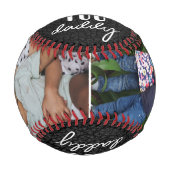 Wir Liebe Sie Daddy Leather Print 2 Foto Collage Baseball (Vorderseite)