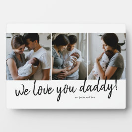 Wir Liebe Sie Daddy Modern 3 Foto Vatertag Fotoplatte