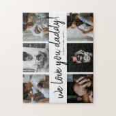 Wir Liebe Sie Daddy Modern 6 Foto Collage Väter Puzzle (Vertikal)