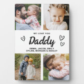 Wir Liebe Sie Daddy Modern Foto Collage Fotoplatte (Vorderseite)