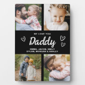 Wir Liebe Sie Daddy Modern Foto Collage Fotoplatte (Vorderseite)