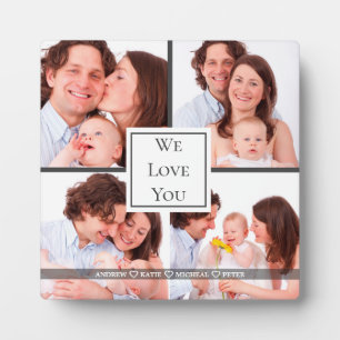 Wir Liebe Sie Daddy, Personalisiert 4 Foto Uni Fotoplatte