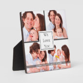 Wir Liebe Sie Daddy, Personalisiert 4 Foto Uni Fotoplatte (Vorderseite)
