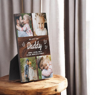 Wir Liebe Sie Daddy Rustic Wood Foto Collage Fotoplatte