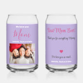 Wir Liebe Sie die beste Mama je Foto Namen Custom Dosenglas (Vorderseite)