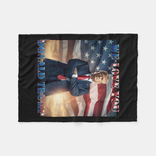 Wir Liebe Sie Donald Trump Fleecedecke (Vorderseite (Horizontal))