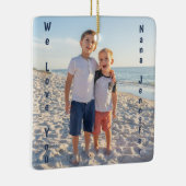Wir LIEBE Sie Familie Foto PERSONALISIEREN Keramikornament (Rechts)