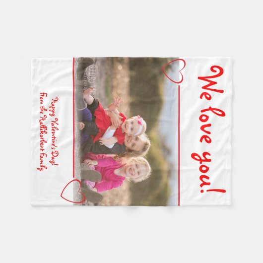 Wir Liebe Sie | Fleecedecke (Vorderseite (Horizontal))