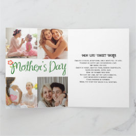 Wir Liebe Sie Foto Collage Mutter Tageskarte Karte