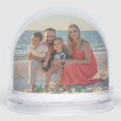 Wir LIEBE Sie Foto Winter Bäume Familie Schneekugeln (Vorderseite)