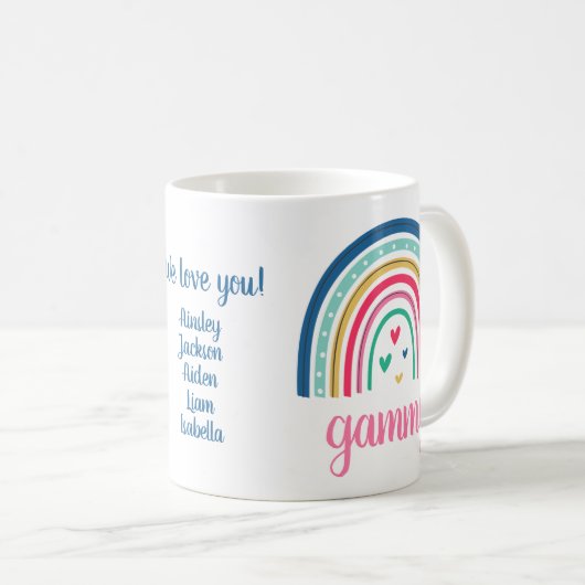 Wir Liebe Sie Gammy Rainbow Coffee Tasse (VorderseiteRechts)
