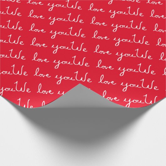 Wir Liebe Sie Geschenkpapier (Ecke)