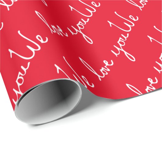 Wir Liebe Sie Geschenkpapier (Rolleneckpunkt)