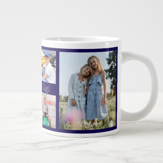 Wir Liebe Sie Gigi Großmutter 6 Foto Jumbo-Tasse (Rechts)