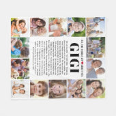 Wir Liebe Sie Gigi Multi Foto Collage Keepake Fleecedecke (Vorderseite (Horizontal))