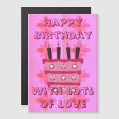 Wir Liebe Sie glücklich Geburtstag Magnetkarte (Vorne/Hinten)