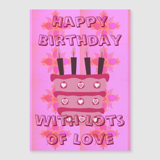 Wir Liebe Sie glücklich Geburtstag Magnetkarte (Vorderseite)