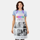 Wir Liebe Sie Grammy bunt kühl 6 Foto Collage Schürze (Getragen)