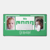 Wir Liebe Sie Großbuchstaben 2 Foto grün weiß Schreibtischunterlage (Tastatur & Maus)