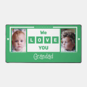 Wir Liebe Sie Großbuchstaben 2 Foto grün weiß Schreibtischunterlage (Vorderseite)