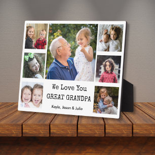 Wir Liebe Sie große Opa 7 FotoCollage Fotoplatte
