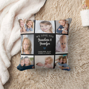Wir Liebe Sie Großeltern Foto Collage Modern Kissen