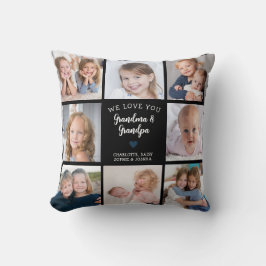 Wir Liebe Sie Großeltern Foto Collage Modern Kissen