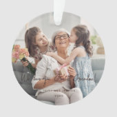 Wir Liebe Sie Großes Oma Foto Moderne Handschrift Ornament (Vorderseite)