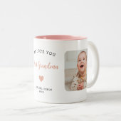 Wir Liebe Sie Großes Oma Foto Moderner Sake Zweifarbige Tasse (VorderseiteRechts)