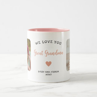 Wir Liebe Sie Großes Oma Foto Moderner Sake Zweifarbige Tasse