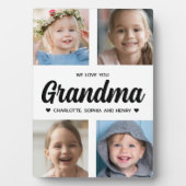 Wir Liebe Sie Großfamilie halten Foto Collage Fotoplatte (Vorderseite)