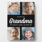 Wir Liebe Sie Großfamilie halten Foto Collage Fotoplatte (Vorderseite)