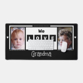 Wir Liebe Sie Großmutter 2 Foto Schwarz-weiß Schreibtischunterlage (Tastatur & Maus)