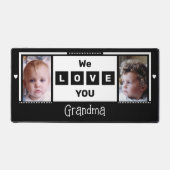 Wir Liebe Sie Großmutter 2 Foto Schwarz-weiß Schreibtischunterlage (Vorderseite)