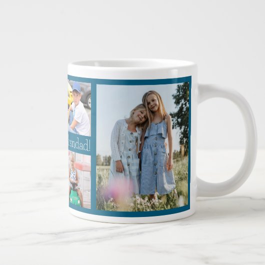 Wir Liebe Sie Großvater 6 Foto Jumbo-Tasse (Rechts)