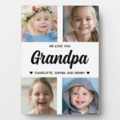 Wir Liebe Sie Großvater Familienfoto Collage Fotoplatte (Vorderseite)