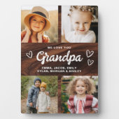 Wir Liebe Sie Großvater Rustikale Holzfotografie Fotoplatte (Vorderseite)