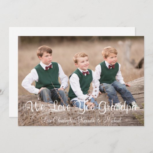 Wir Liebe Sie Großvater Vatertag Karte (Vorne/Hinten)